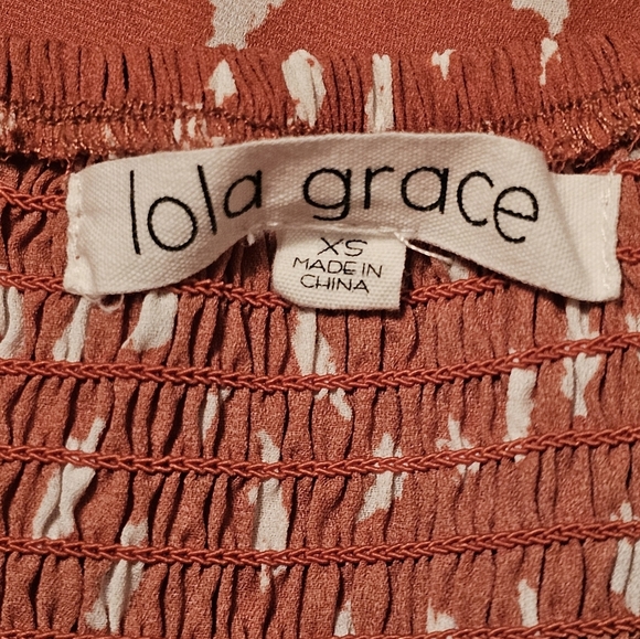 Lola Grace Tie Shoulder Dalmatian Mini Dress Size XS - Picture 4 of 5